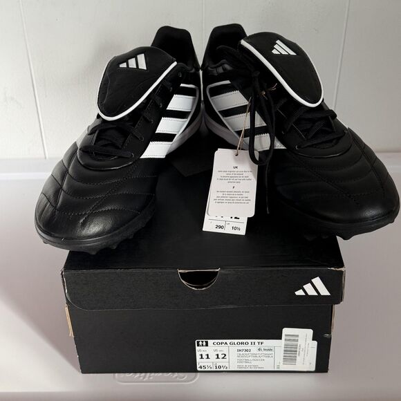 Adidas Copa Gloro II TF Soccer Shoes Mens Size 11 Black White Turf Cleats - Picture 10 of 12